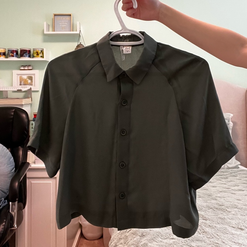 Twik Sage Green Button-Up Shirt